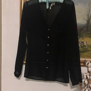 Black See through blouse